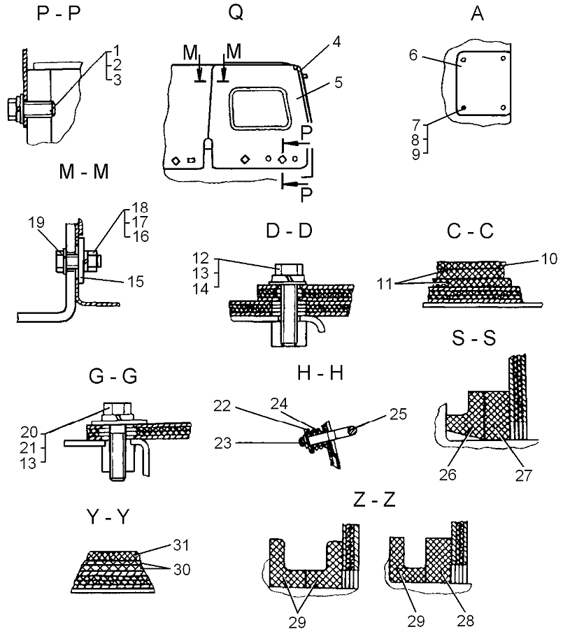 Уплотнения площадки Т10М